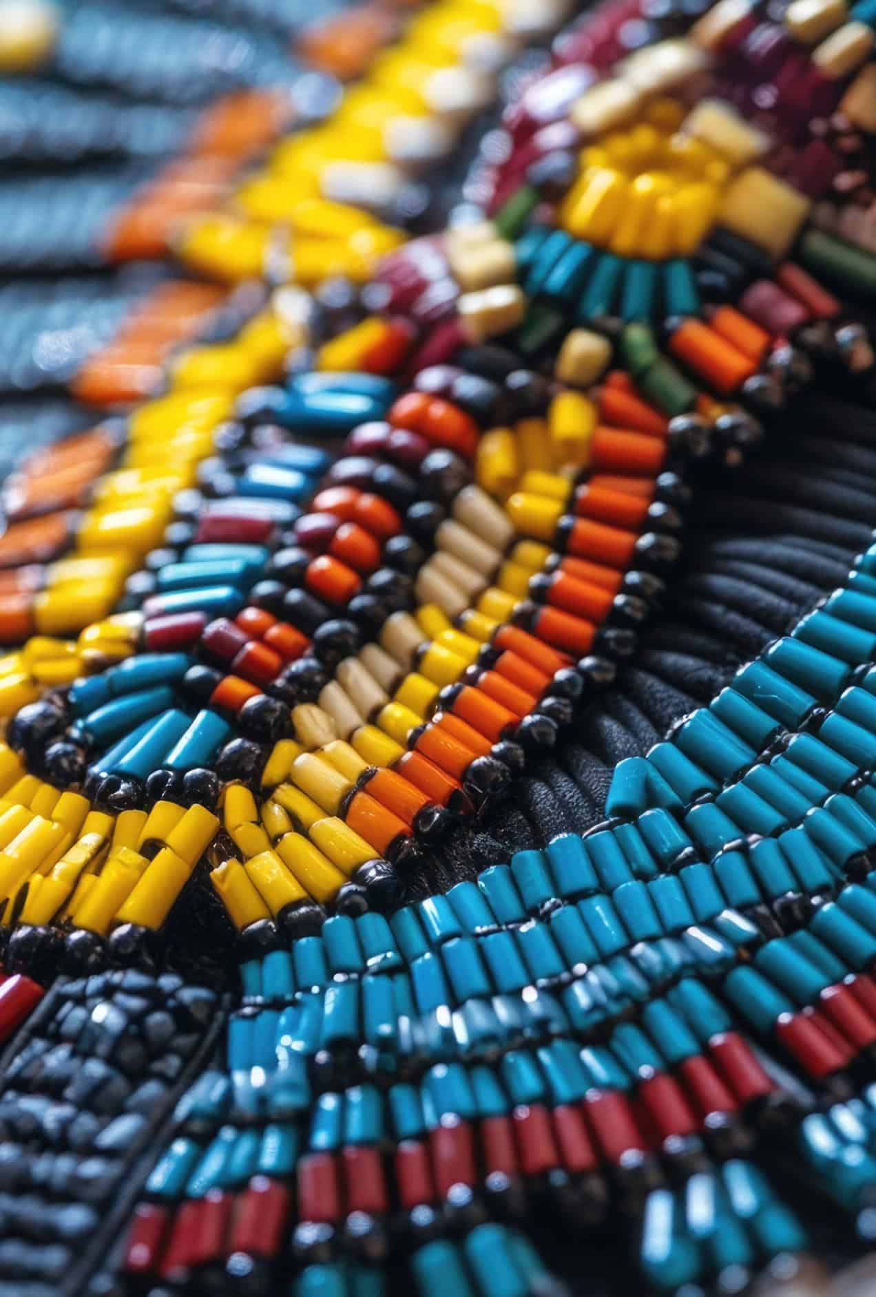 Colorful beadwork by a Choctaw