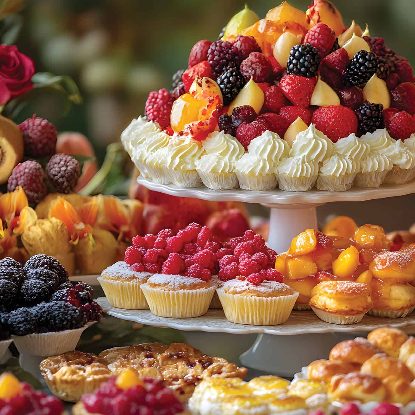 An assortment of finger foods for a Mother's Day Brunch.